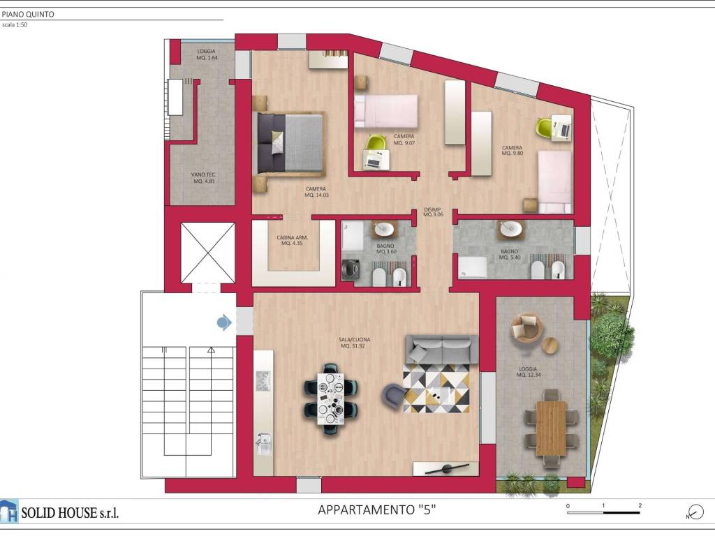 appartamento in vendita a Rimini in zona INA Casa