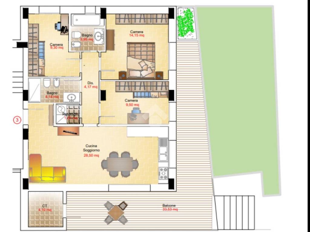 appartamento in vendita a Rimini in zona Viserba