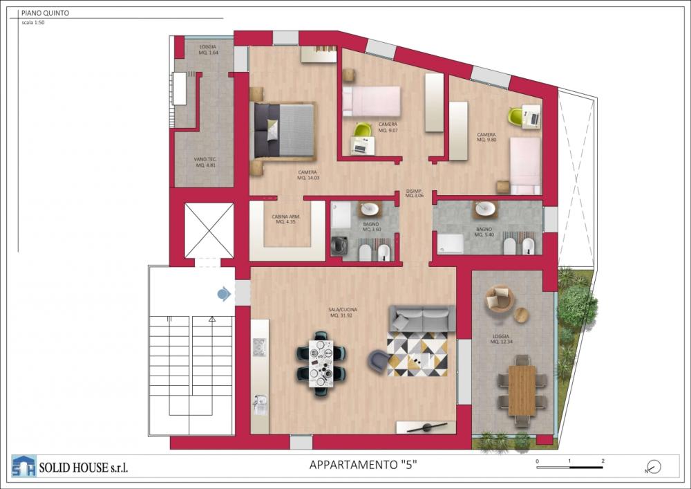 appartamento in vendita a Rimini in zona INA Casa