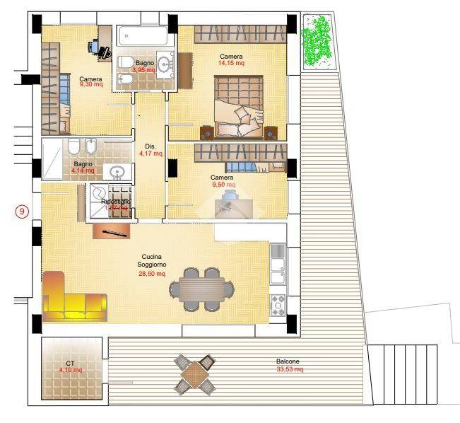 appartamento in vendita a Rimini in zona Viserba