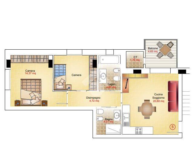 appartamento in vendita a Rimini in zona Viserba