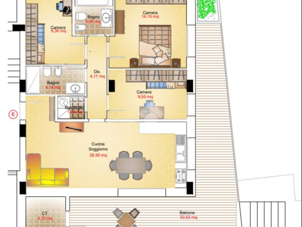appartamento in vendita a Rimini in zona Viserba