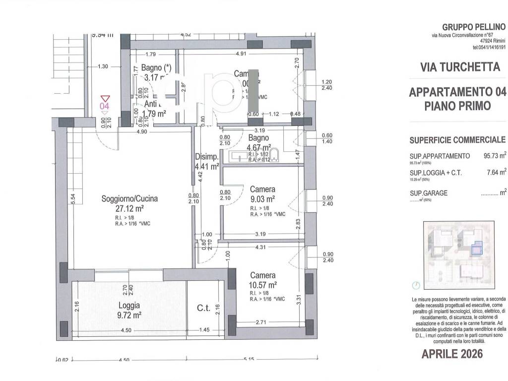 appartamento in vendita a Rimini in zona Santa Giustina
