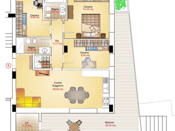 appartamento in vendita a Rimini in zona Viserba