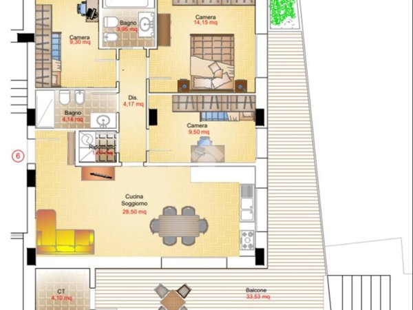appartamento in vendita a Rimini in zona Viserba