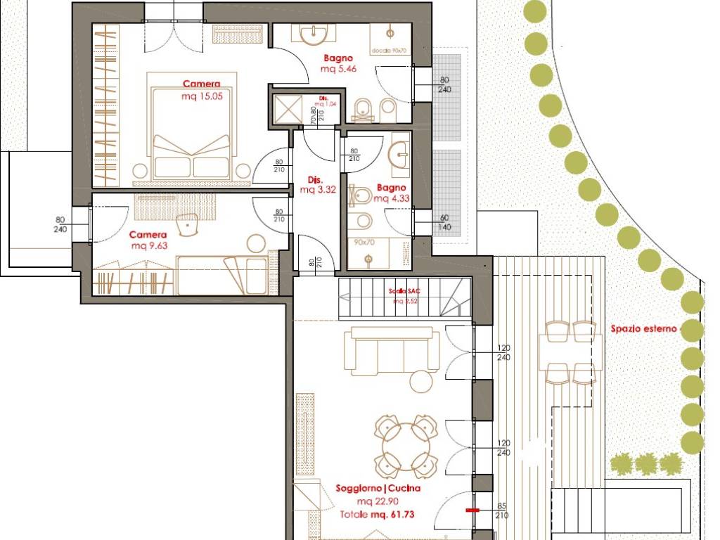 appartamento in vendita a San Clemente