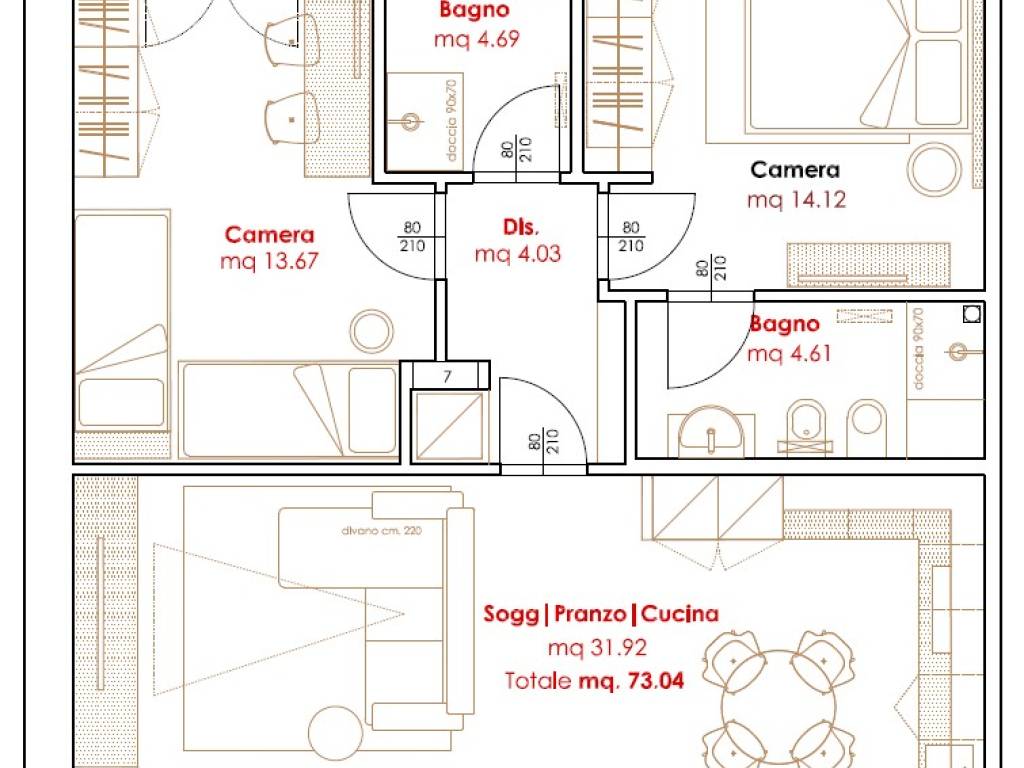 appartamento in vendita a San Clemente in zona Fornace