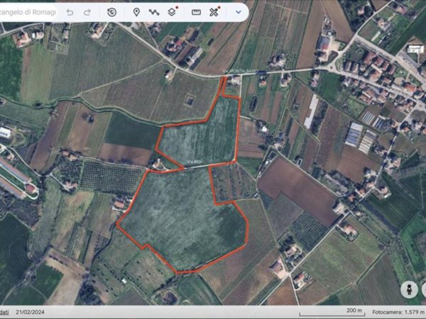 terreno agricolo in vendita a Santarcangelo di Romagna in zona Montalbano