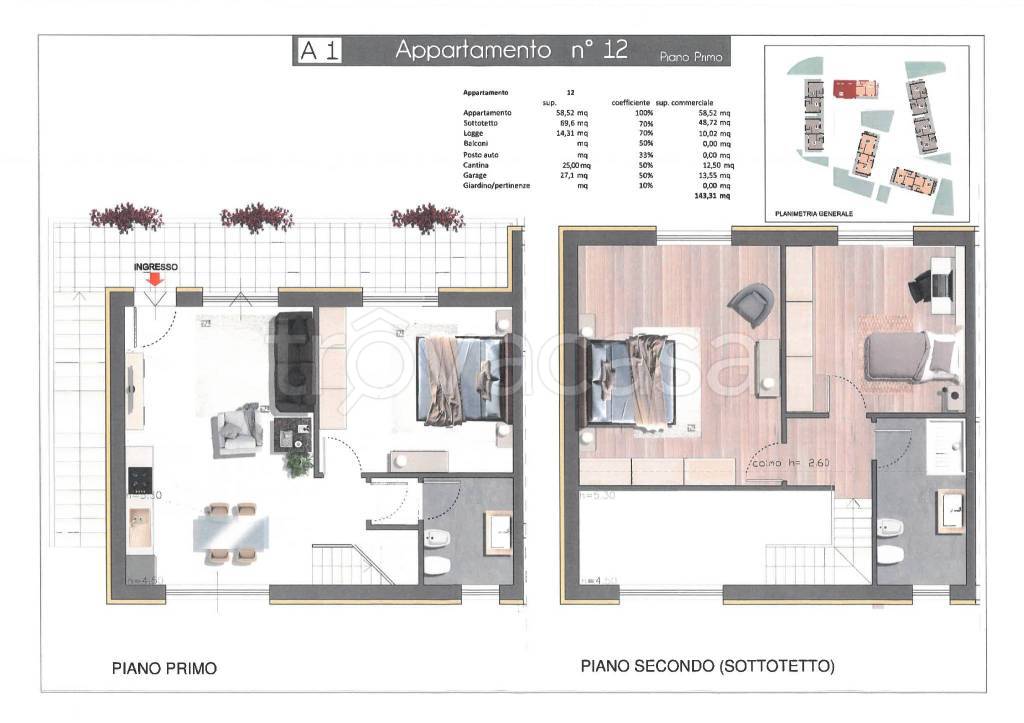 appartamento in vendita a Montescudo-Monte Colombo in zona Santa Maria del Piano