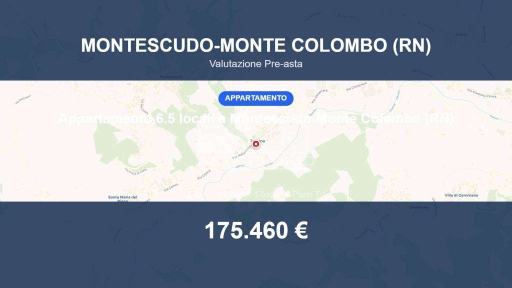 appartamento in vendita a Montescudo-Monte Colombo in zona Taverna