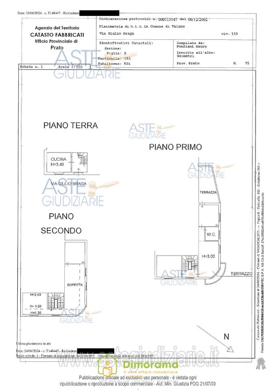 appartamento in vendita a Vaiano in zona La Briglia