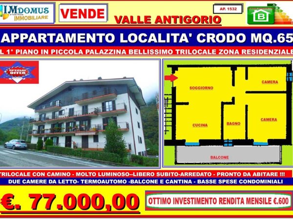 appartamento in vendita a Crodo