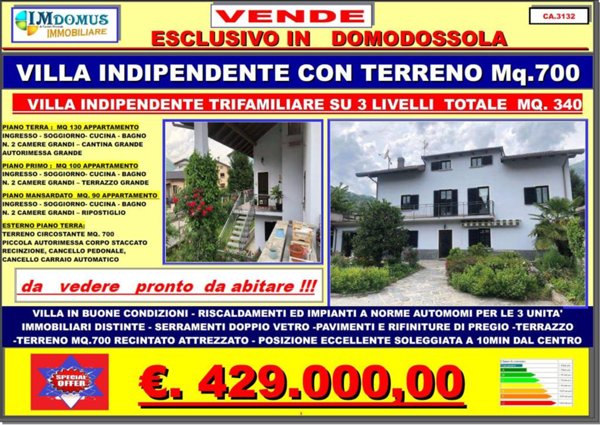 casa indipendente in vendita a Domodossola