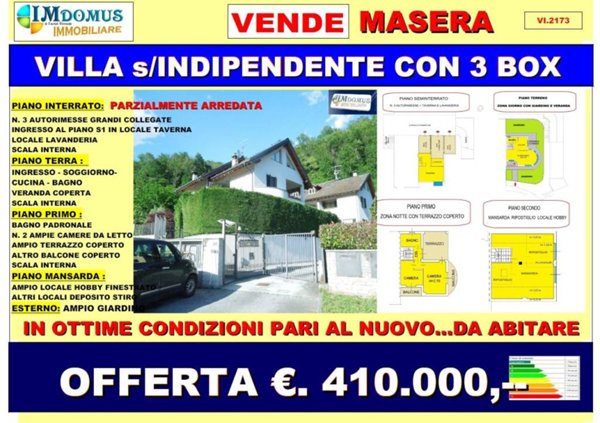 casa indipendente in vendita a Masera in zona Veriago