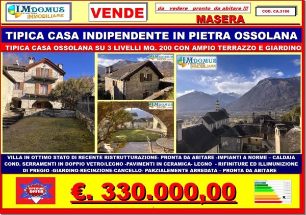 casa indipendente in vendita a Masera in zona Veriago