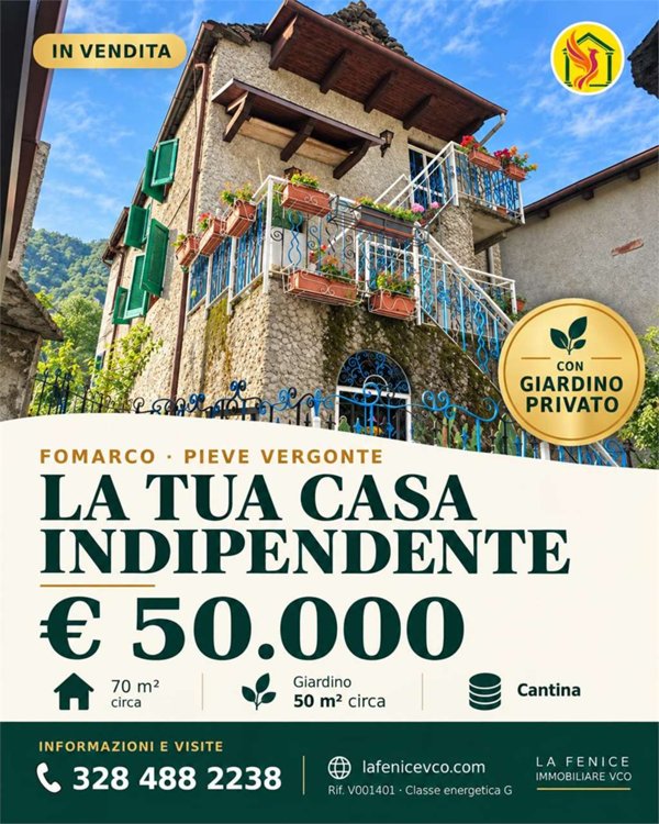 casa indipendente in vendita a Pieve Vergonte in zona Fomarco