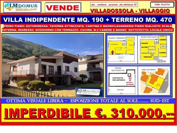 casa indipendente in vendita a Villadossola