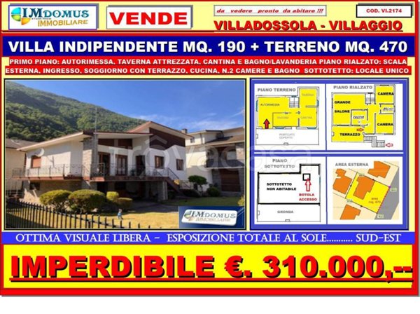 casa indipendente in vendita a Villadossola