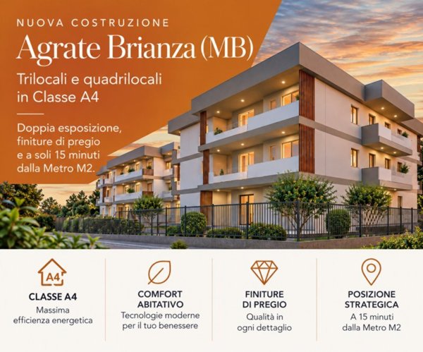 appartamento in vendita ad Agrate Brianza in zona Omate