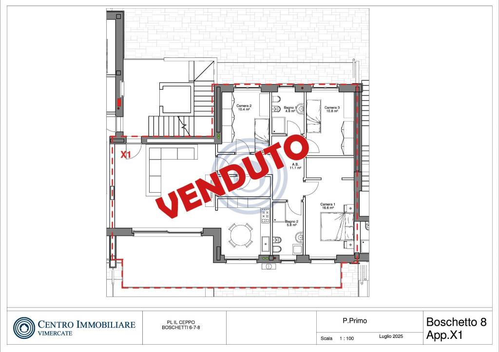 appartamento in vendita a Bernareggio