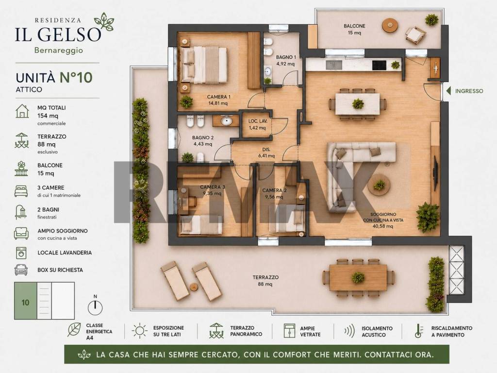 appartamento in vendita a Bernareggio in zona Villanova