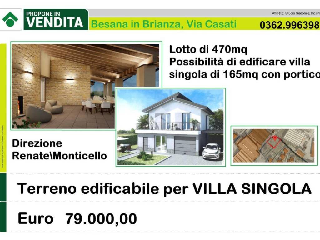 terreno edificabile in vendita a Besana in Brianza