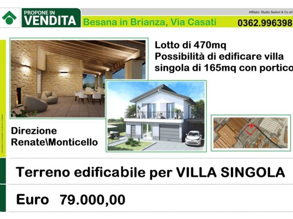 terreno edificabile in vendita a Besana in Brianza