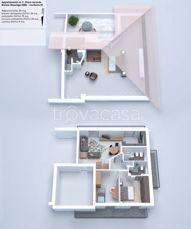 appartamento in vendita a Bovisio-Masciago
