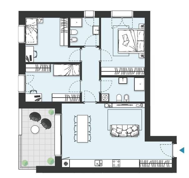 appartamento in vendita a Burago di Molgora