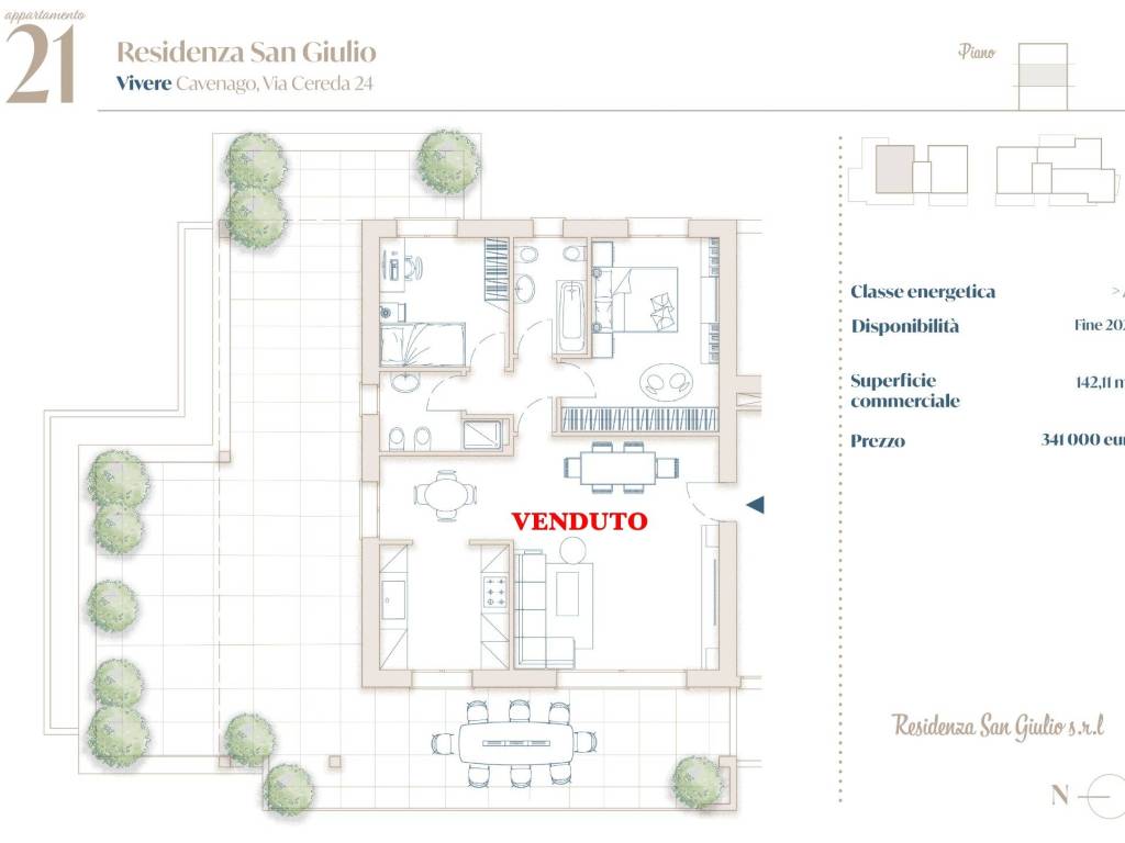 appartamento in vendita a Cavenago di Brianza