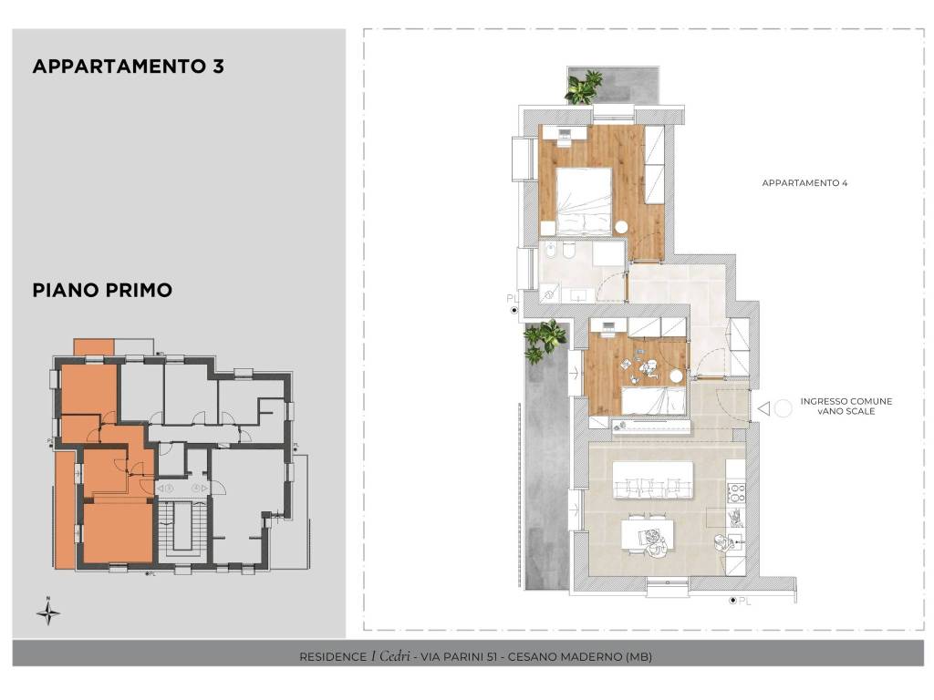 appartamento in vendita a Cesano Maderno in zona Binzago