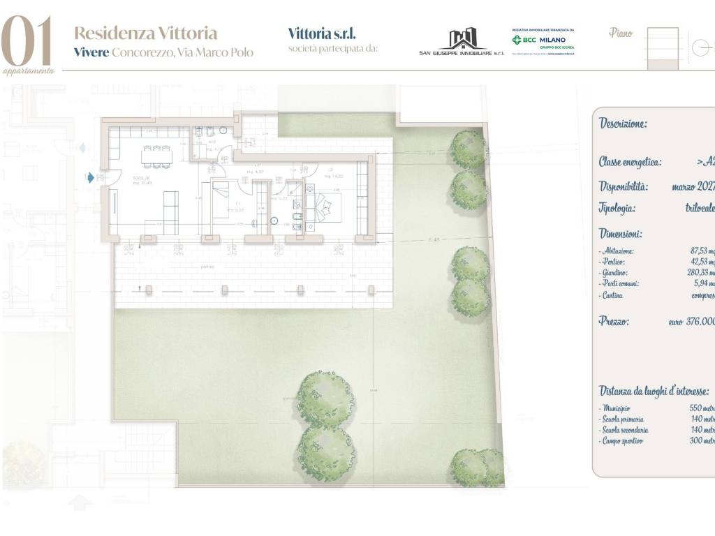 appartamento in vendita a Concorezzo