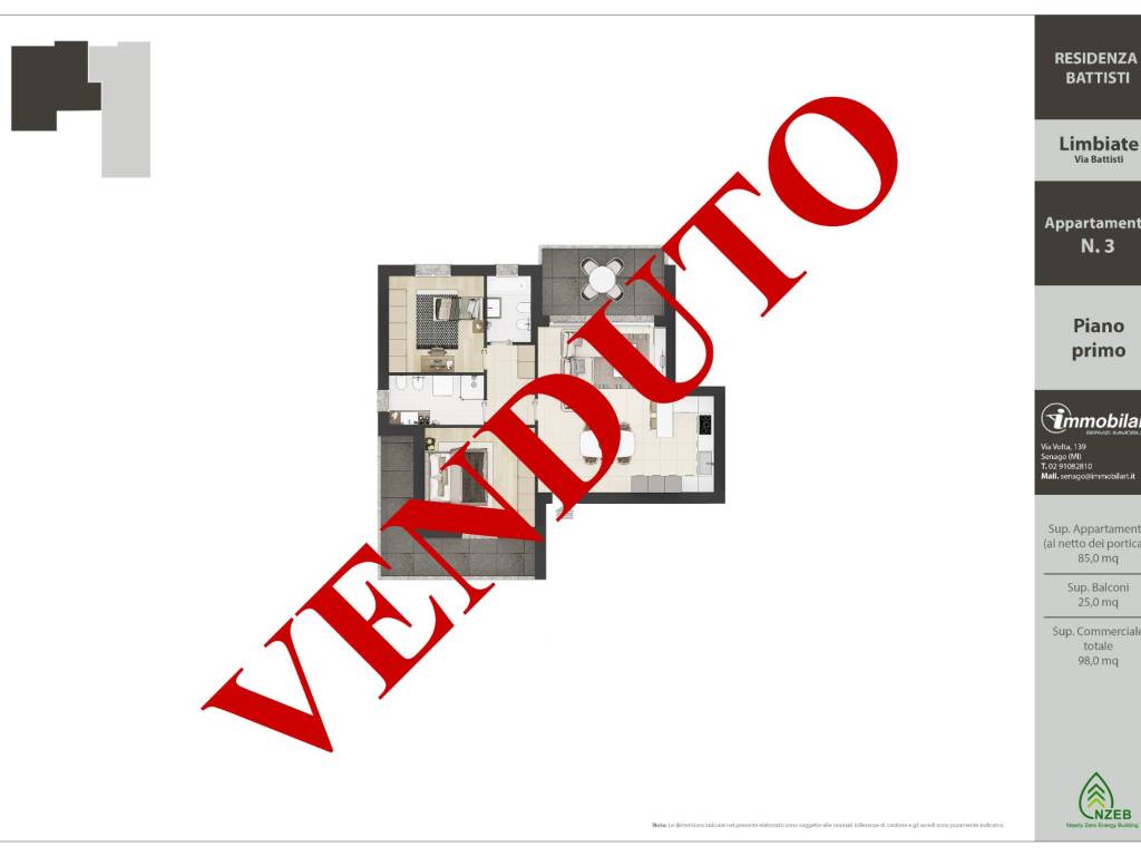 appartamento in vendita a Limbiate