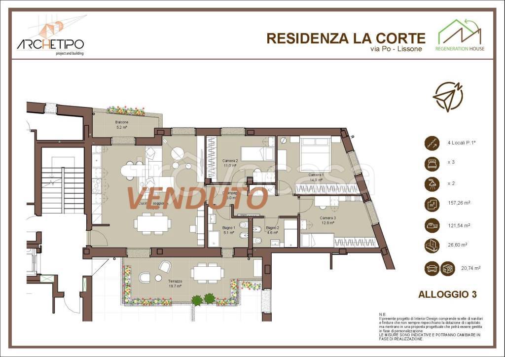 appartamento in vendita a Lissone