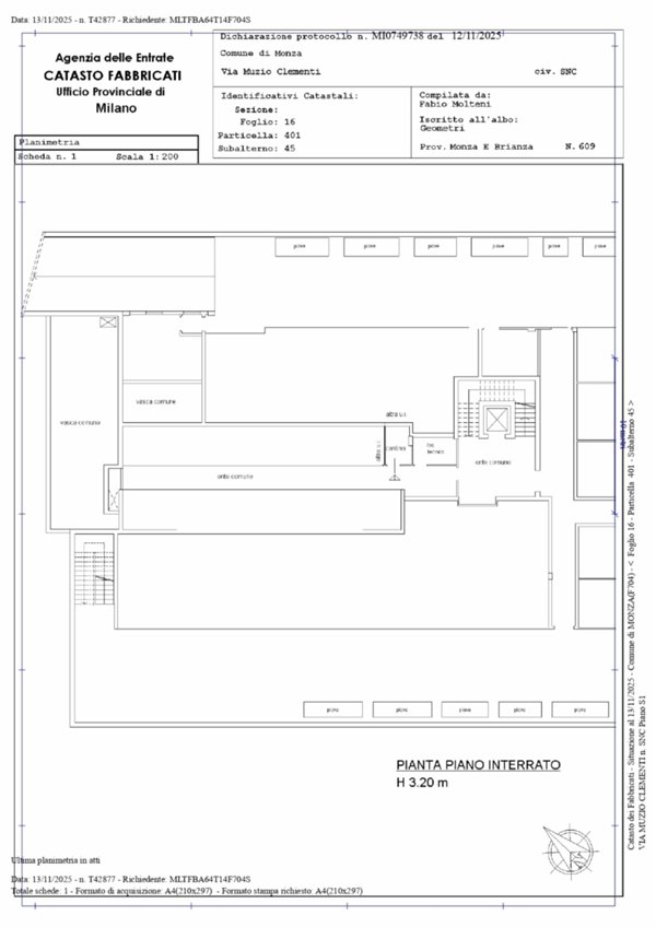 locale di sgombero in vendita a Monza in zona Centro Storico
