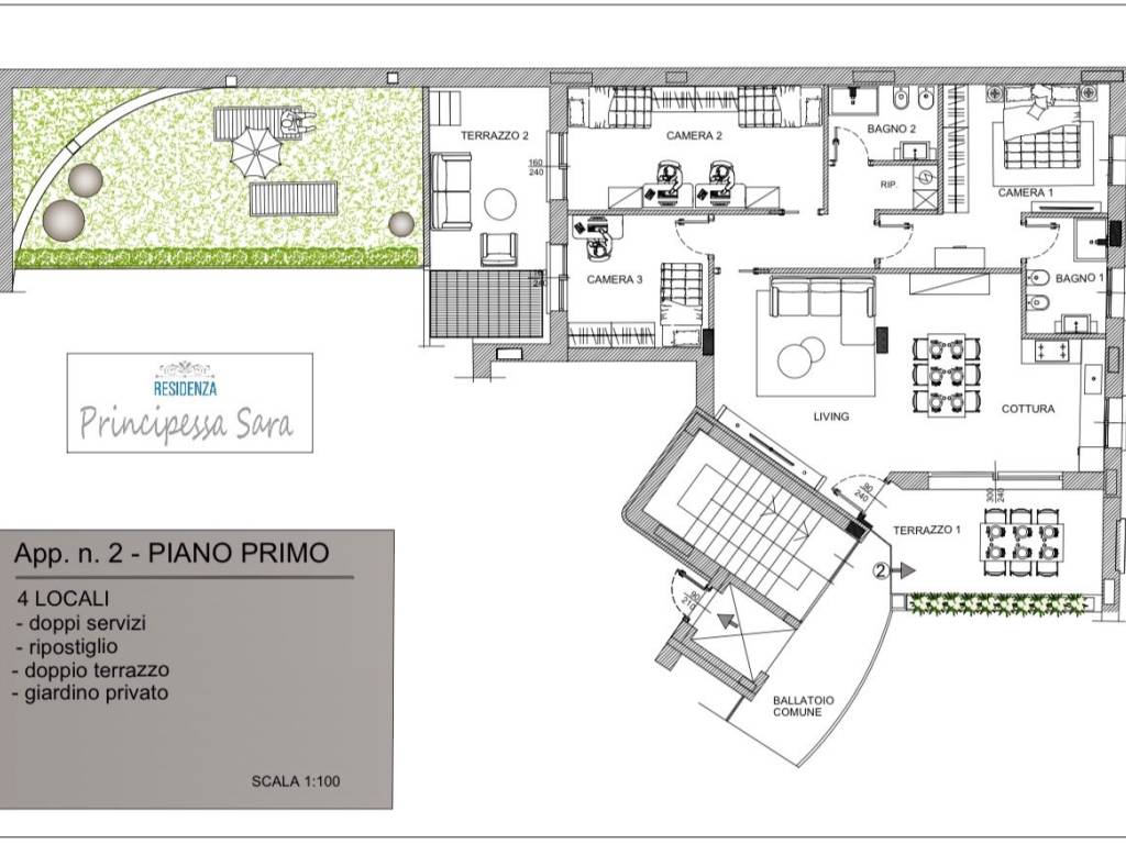 appartamento in vendita a Monza in zona Centro Storico