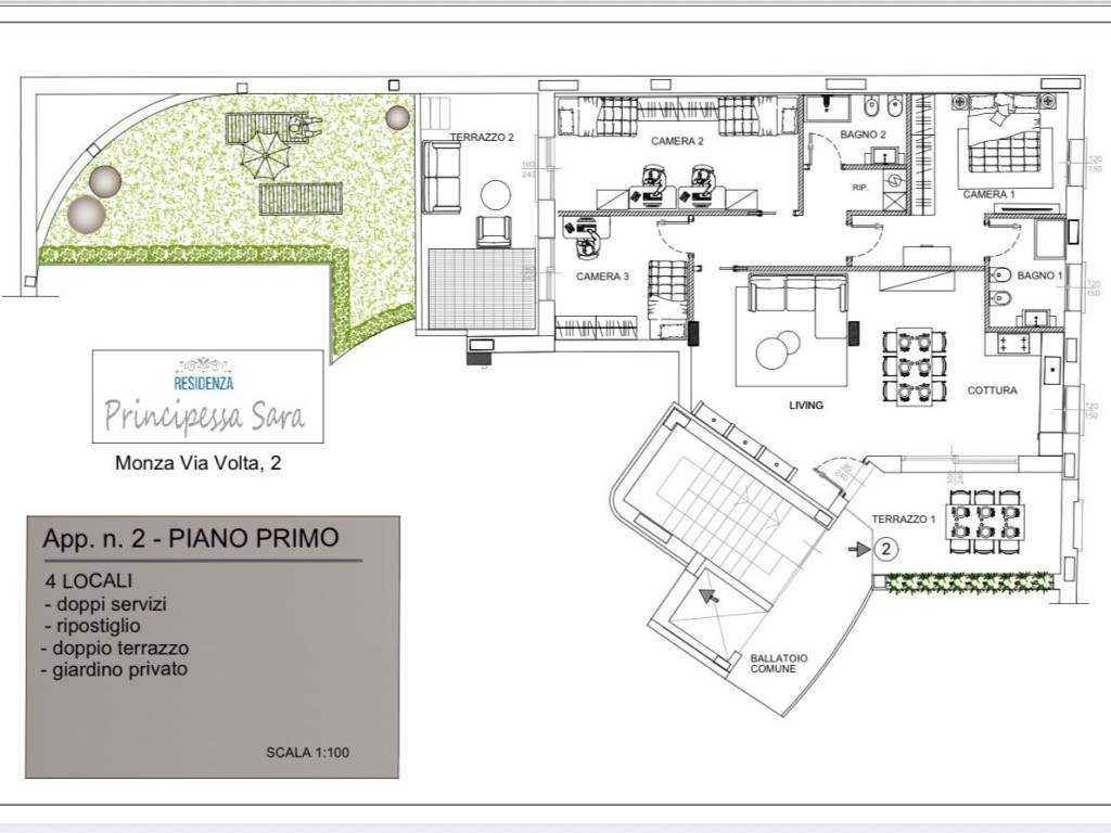 appartamento in vendita a Monza in zona Centro Storico