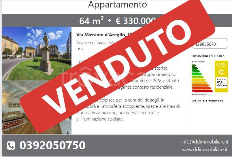 appartamento in vendita a Monza in zona Centro Storico