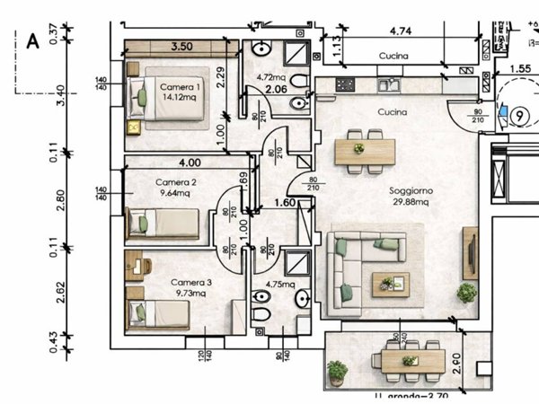 appartamento in vendita a Vedano al Lambro