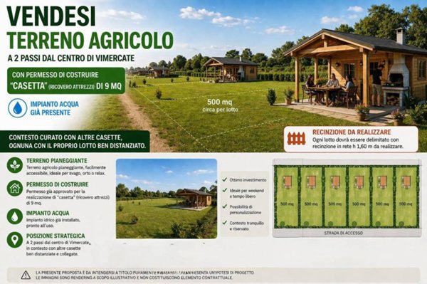 terreno agricolo in vendita a Vimercate in zona Centro Storico