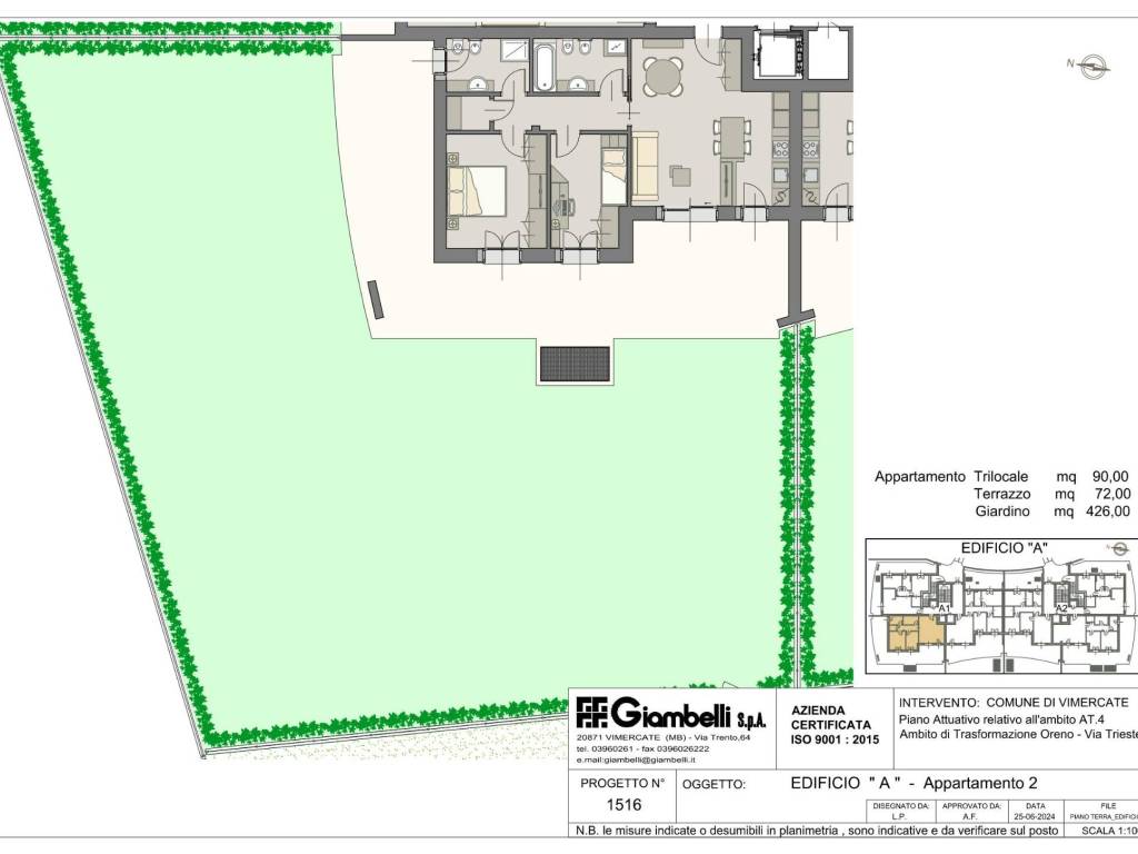 appartamento in vendita a Vimercate in zona Oreno