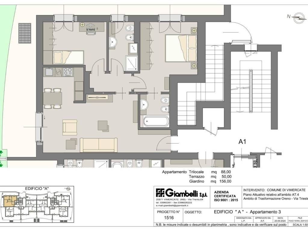 appartamento in vendita a Vimercate in zona Oreno