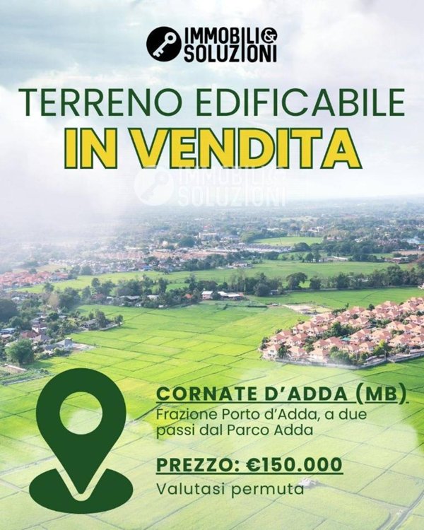 terreno edificabile in vendita a Cornate d'Adda in zona Porto d'Adda