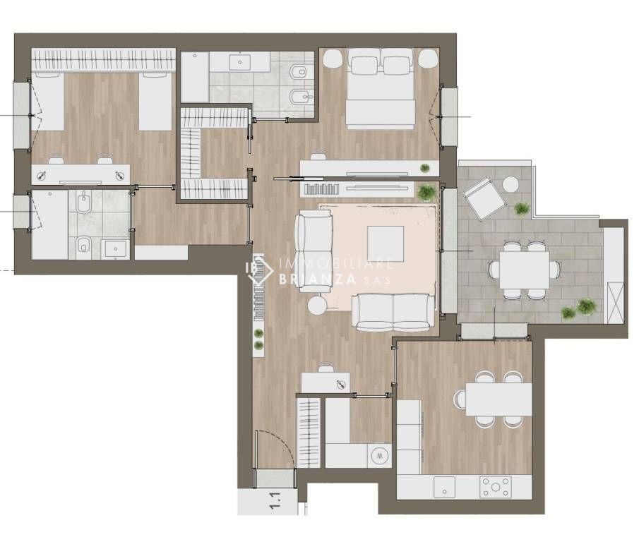 appartamento in vendita a Cornate d'Adda
