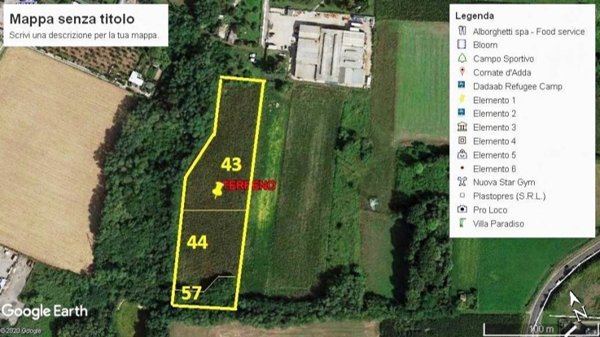 terreno agricolo in vendita a Cornate d'Adda in zona Colnago