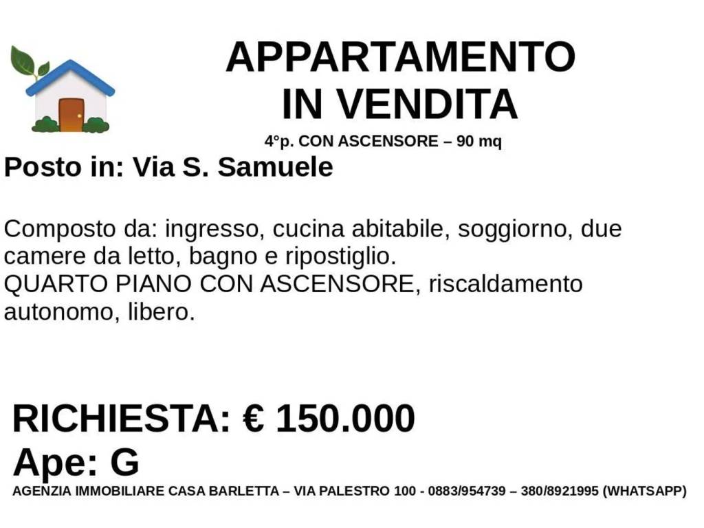 appartamento in vendita a Barletta in zona Settefrati