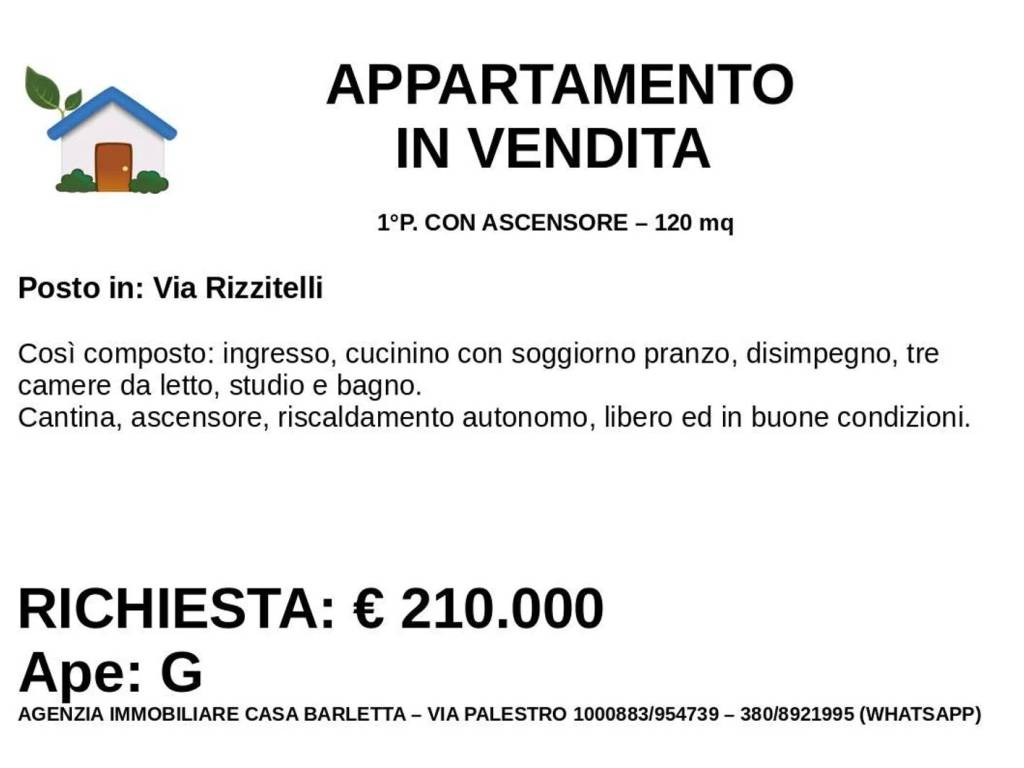 appartamento in vendita a Barletta