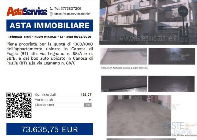 appartamento in vendita a Canosa di Puglia