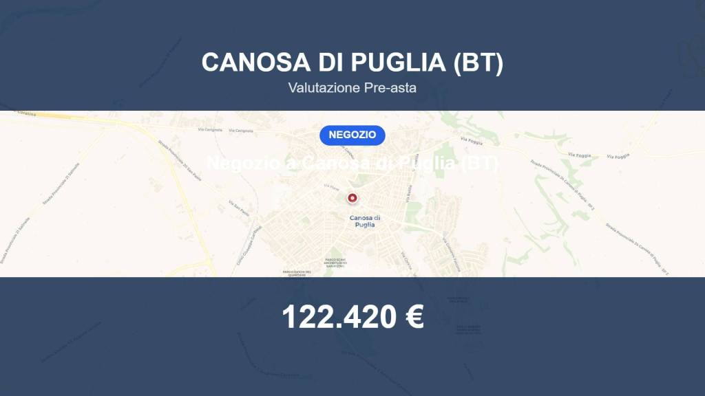 negozio in vendita a Canosa di Puglia