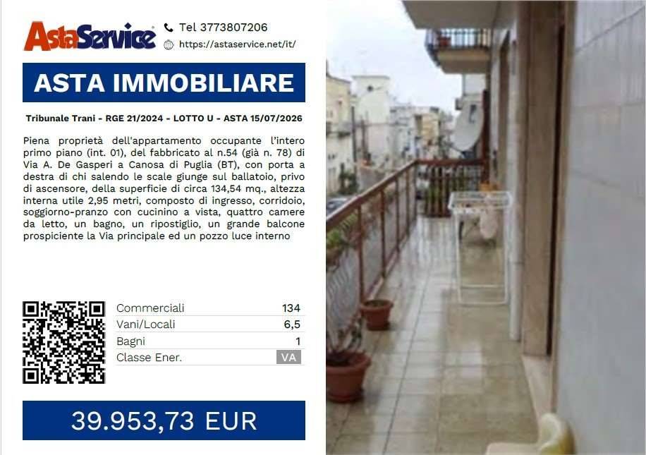 appartamento in vendita a Canosa di Puglia